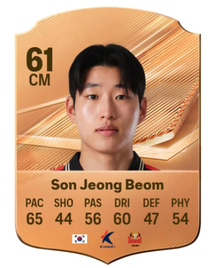Son Jeong Beom 61 Bronze CM FC 27 card