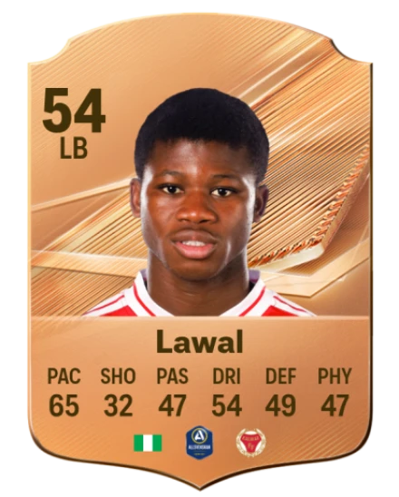 Lawal 54 Bronze LB FC 27 card