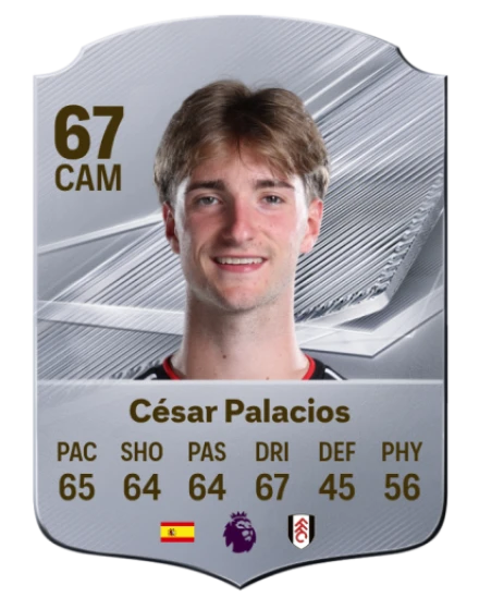 César Palacios 67 Silver CAM FC 27 card