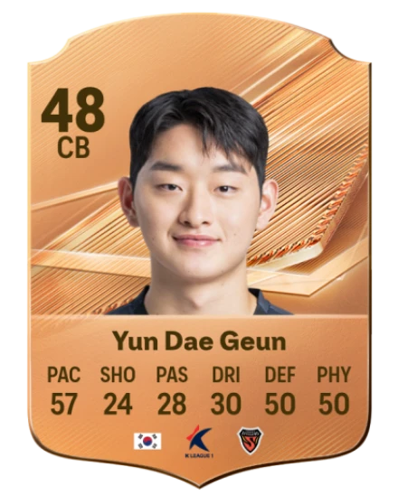 Yun Dae Geun 48 Bronze CB FC 27 card