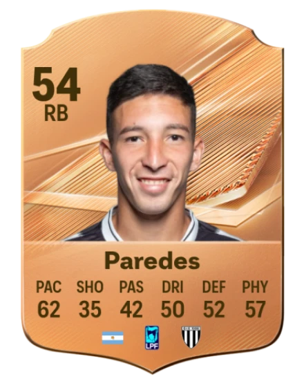 Paredes 54 Bronze RB FC 27 card