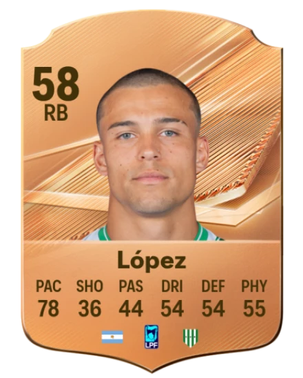 López 58 Bronze RB FC 27 card
