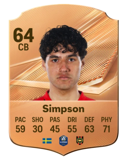 Simpson 64 Common CB FC 26 card
