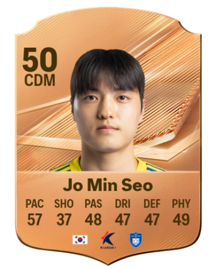 Jo Min Seo 50 Bronze CDM FC 27 card