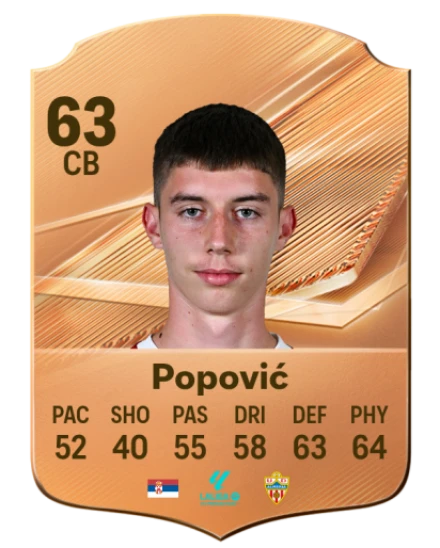 Popović 63 Bronze CB FC 27 card