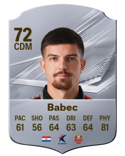 Babec 72 Common CDM FC 26 card