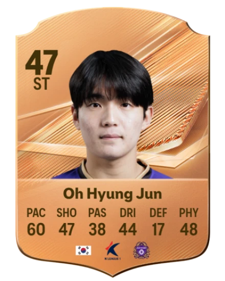 Oh Hyung Jun 47 Bronze ST FC 27 card