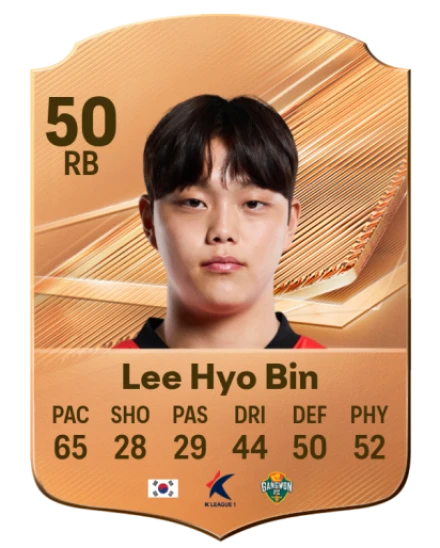 Lee Hyo Bin 50 Bronze RB FC 27 card
