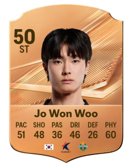Jo Won Woo 50 Bronze ST FC 27 card