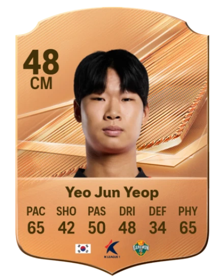 Yeo Jun Yeop 48 Bronze CM FC 27 card