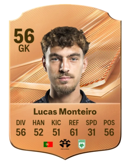 Lucas Monteiro 56 Bronze GK FC 27 card
