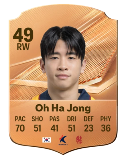 Oh Ha Jong 49 Bronze RW FC 27 card