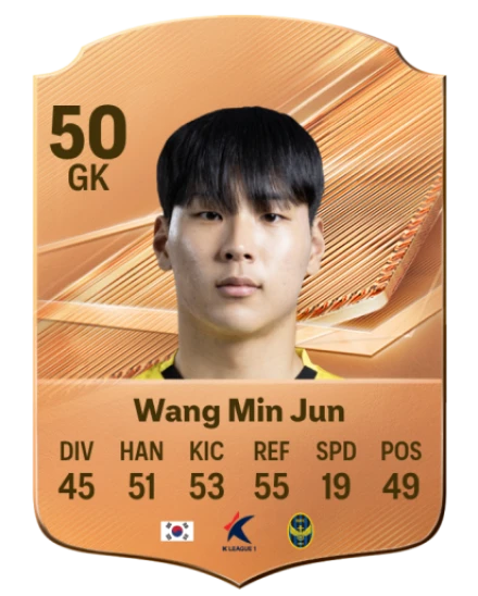 Wang Min Jun 50 Bronze GK FC 27 card