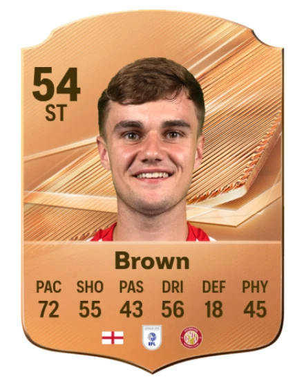 Brown 54 Bronze ST FC 27 card