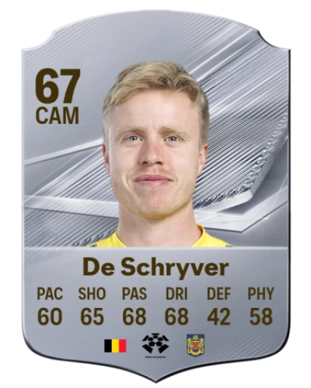 De Schryver 67 Silver CAM FC 27 card