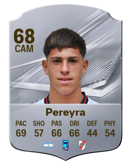 Pereyra 68 Silver CAM FC 27 card