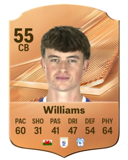 Williams 55 Bronze CB FC 27 card