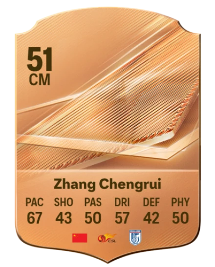 Zhang Chengrui 51 Bronze CM FC 27 card
