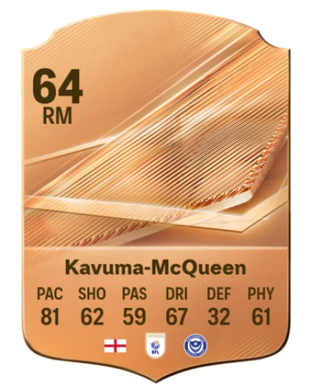 Kavuma-McQueen 64 Bronze RM FC 27 card