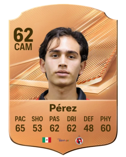 Pérez 62 Bronze CAM FC 27 card