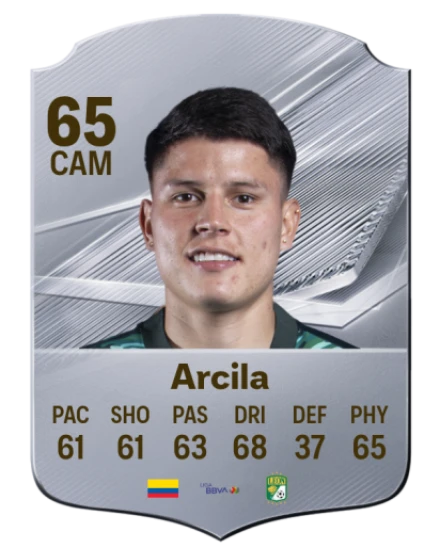 Arcila 65 Silver CAM FC 27 card