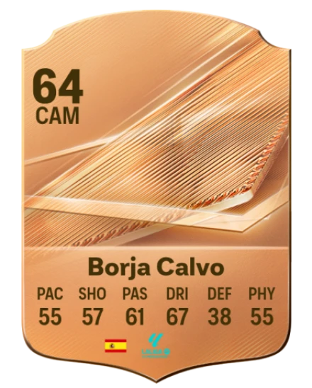 Borja Calvo 64 Rare CAM FC 26 card