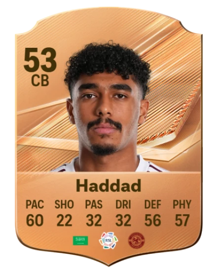 Haddad 53 Bronze CB FC 27 card