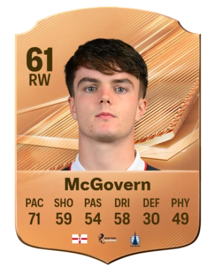 McGovern 61 Bronze RW FC 27 card