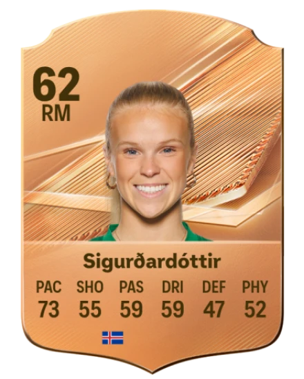Sigurðardóttir 62 Common RM FC 26 card
