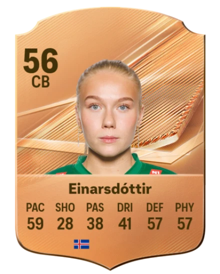 Einarsdóttir 56 Bronze CB FC 27 card