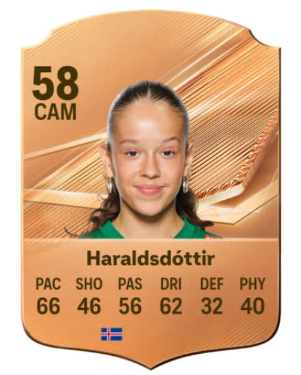 Haraldsdóttir 58 Common CAM FC 26 card