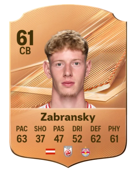 Zabransky 61 Common CB FC 26 card