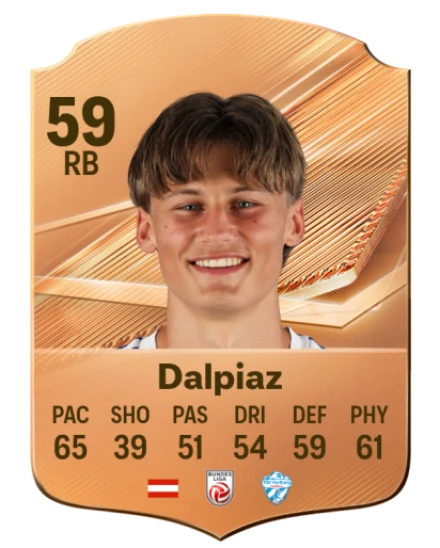 Dalpiaz 59 Bronze RB FC 27 card