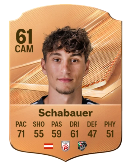 Schabauer 61 Bronze CAM FC 27 card