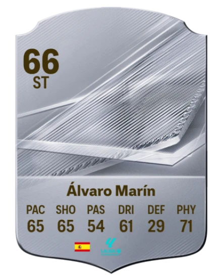 Álvaro Marín 66 Rare ST FC 26 card