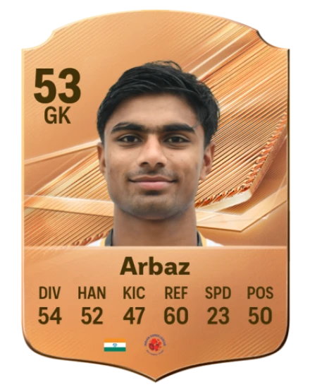 Arbaz 53 Bronze GK FC 27 card