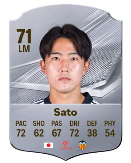 Sato 71 Silver LM FC 27 card