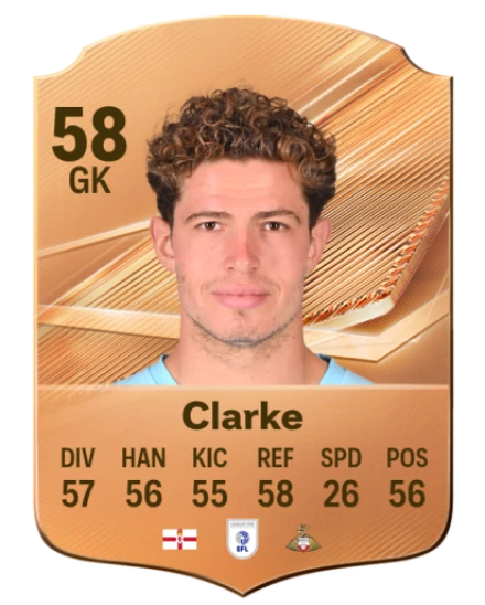 Clarke 58 Bronze GK FC 27 card