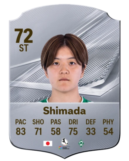 Shimada 72 Silver ST FC 27 card