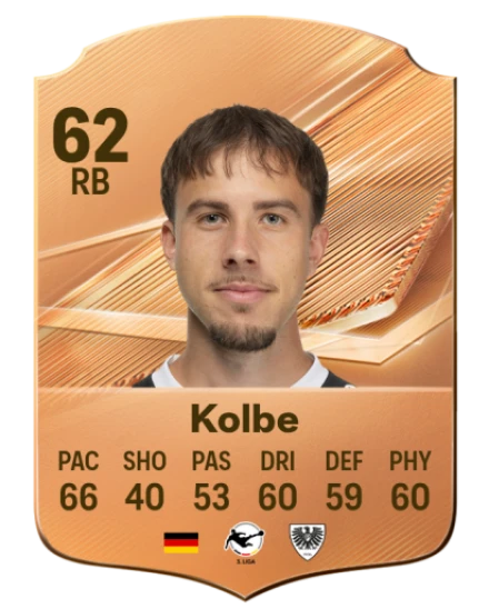 Kolbe 62 Common RB FC 26 card