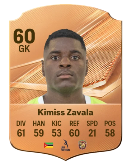 Kimiss Zavala 60 Common GK FC 26 card