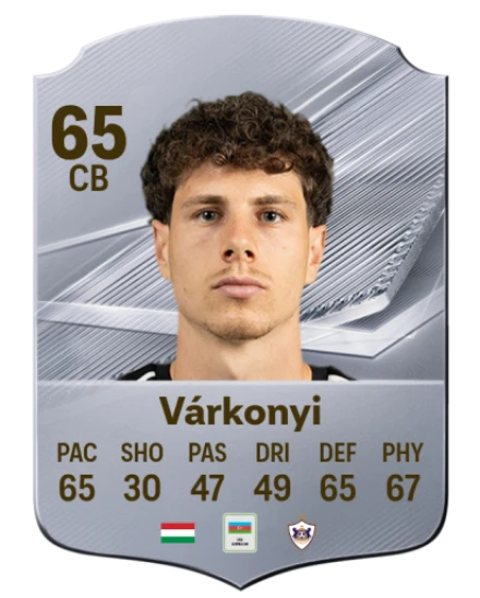 Várkonyi 65 Silver CB FC 27 card