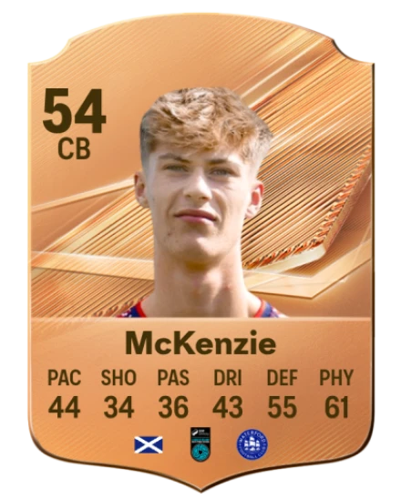McKenzie 54 Bronze CB FC 27 card
