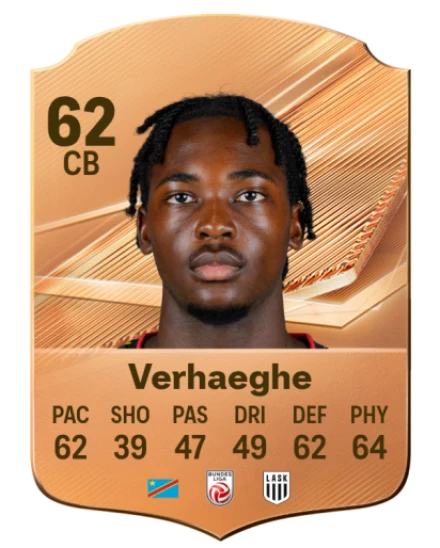 Verhaeghe 62 Bronze CB FC 27 card