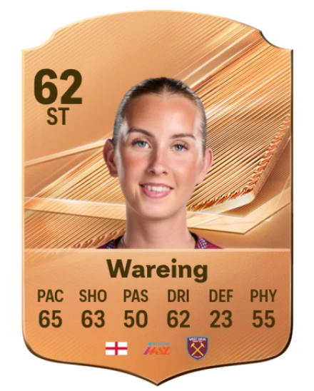 Wareing 62 Bronze ST FC 27 card