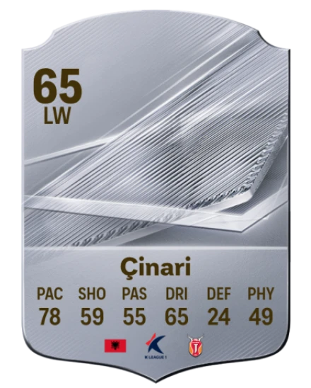 Çinari 65 Rare LW FC 26 card
