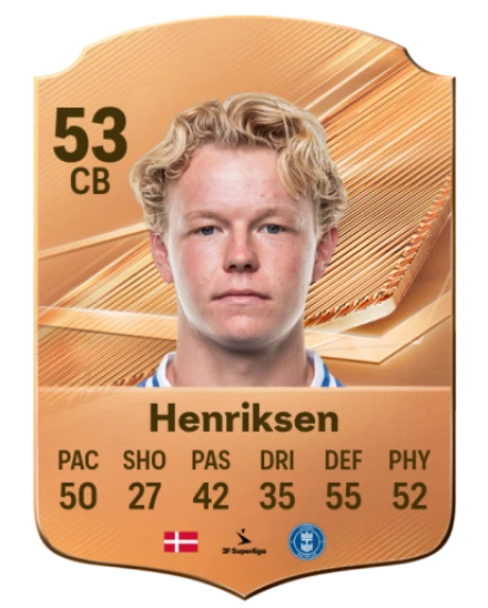 Henriksen 53 Bronze CB FC 27 card
