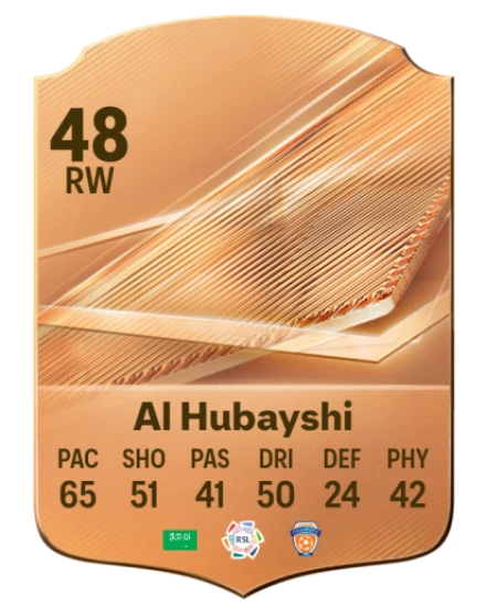 Al Hubayshi 48 Bronze RW FC 27 card